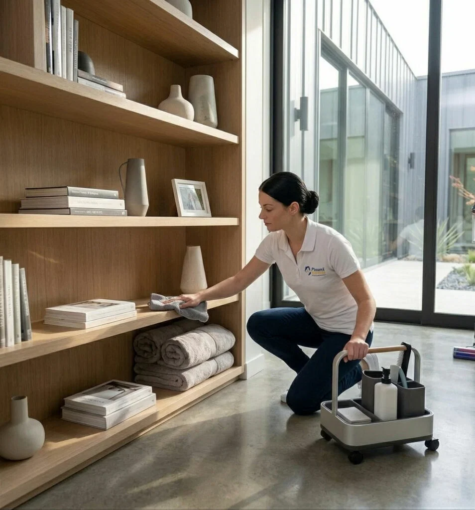 Professional house cleaning team from Maid to Shine cleaning a Bay Area home